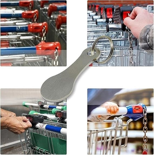 🔥Last Day 49% OFF - Mini Aluminum Alloy Key Ring Shopping Trolley Tokens