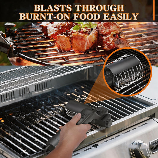 Cordless Electric BBQ Grill Brush Fast Grease Cleaning No Scrubbing Portable Rechargeable Grill Cleaner Tool