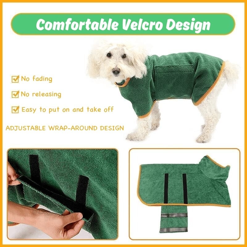 🎄Super absorbent pet bathrobe
