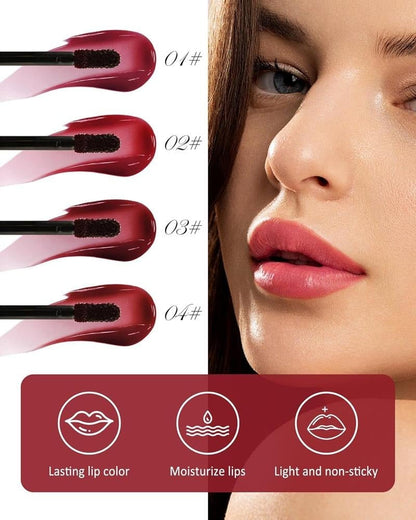 🌟Last Day 49% OFF🔥Tattoo Lip Gloss Set – 4 Colors, Hydrating Shine