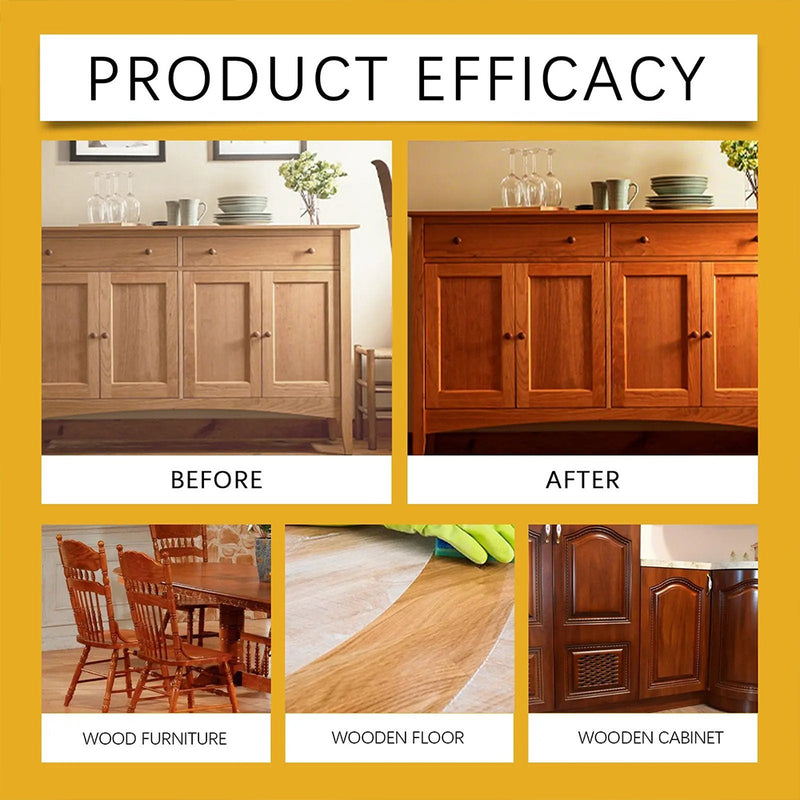 Wood polish before and after + use cases