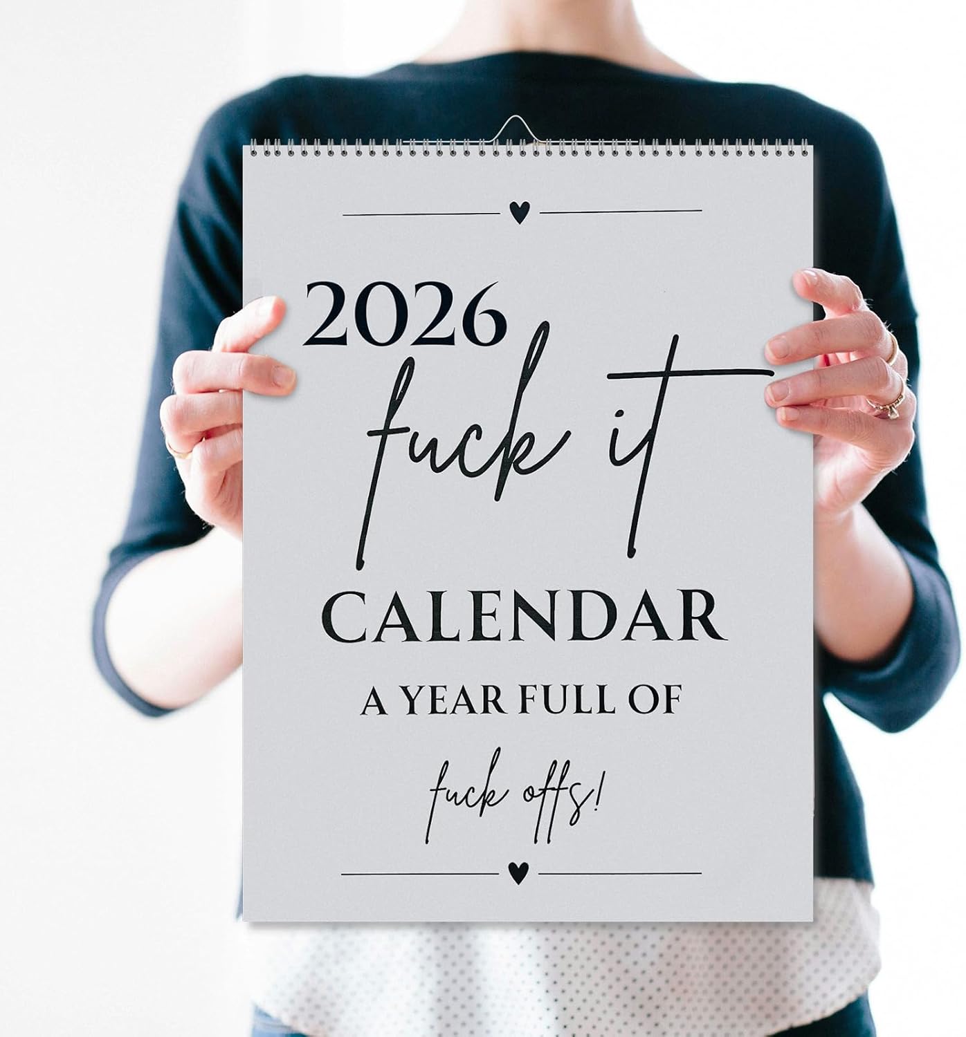 🗓️ "F*ck 2026's Stress:🔥Fuck It 2026 Spiral Bound Wall Calender