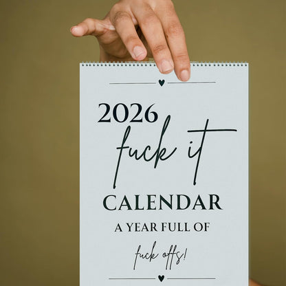 🗓️ "F*ck 2026's Stress:🔥Fuck It 2026 Spiral Bound Wall Calender
