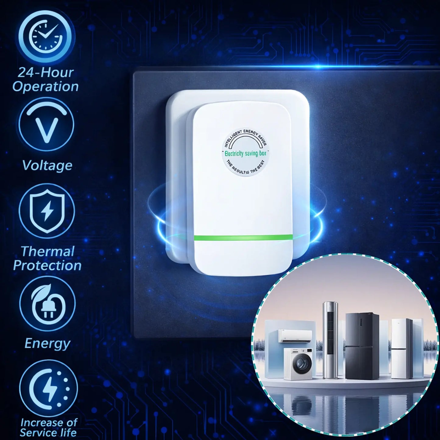 Smart energy saver plug for home appliances