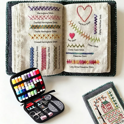 All-in-One Embroidery Stitch Book & Sewing Kit