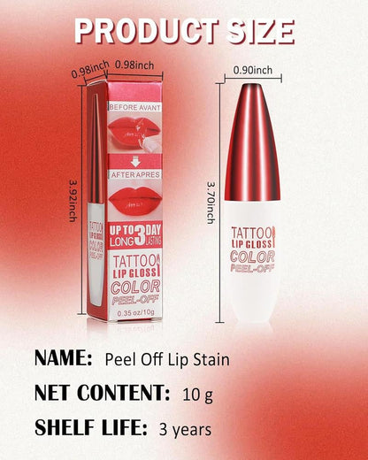 🌟Last Day 49% OFF🔥Tattoo Lip Gloss Set – 4 Colors, Hydrating Shine