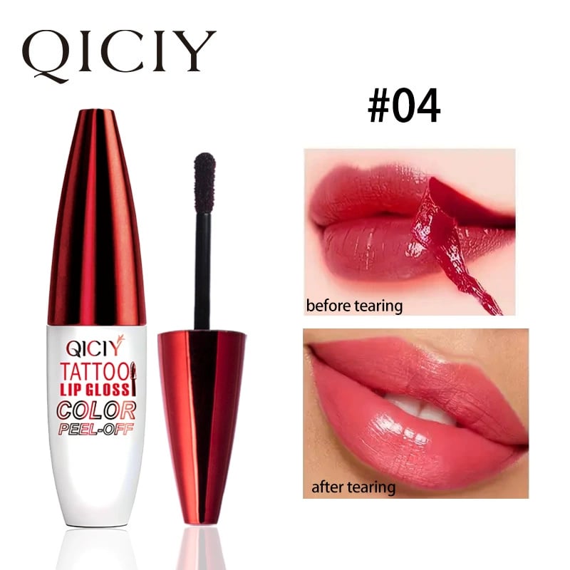 🌟Last Day 49% OFF🔥Tattoo Lip Gloss Set – 4 Colors, Hydrating Shine