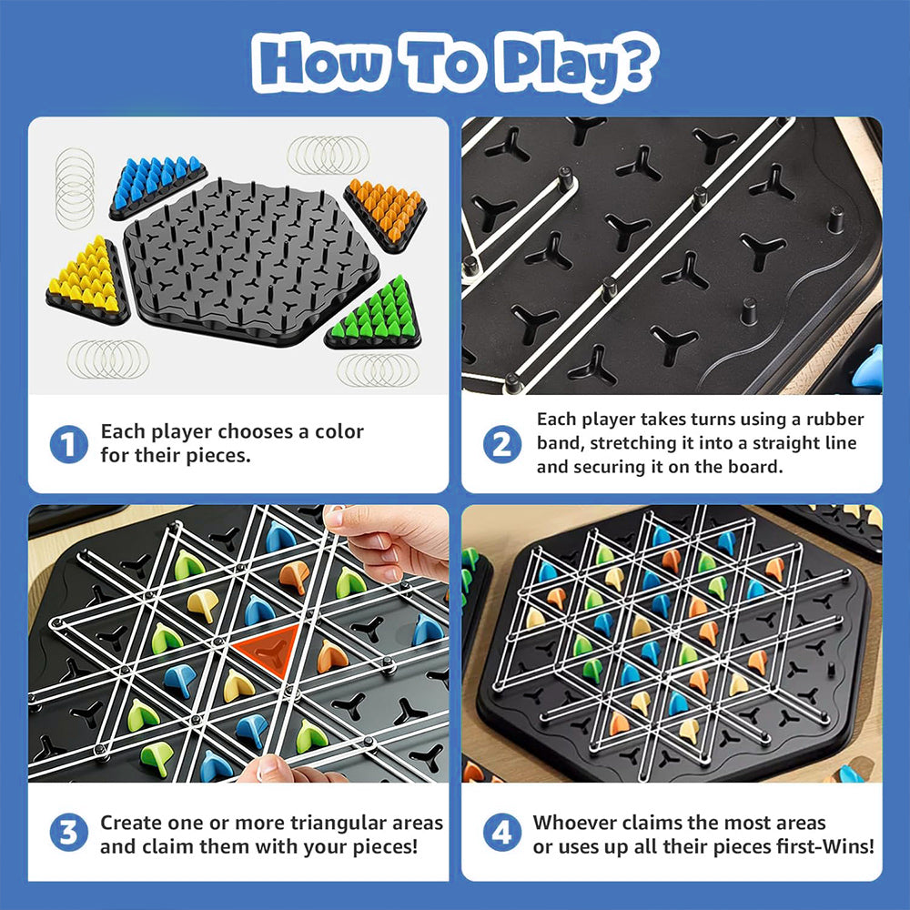 Chain Triangle Puzzle Game Strategic Brain Builder for Kids & Adults