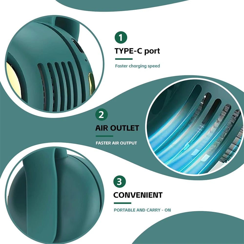 Fan Without Cable Mini Portable Bladeless Fan – Stay Cool Anywhere, Anytime – getzonira