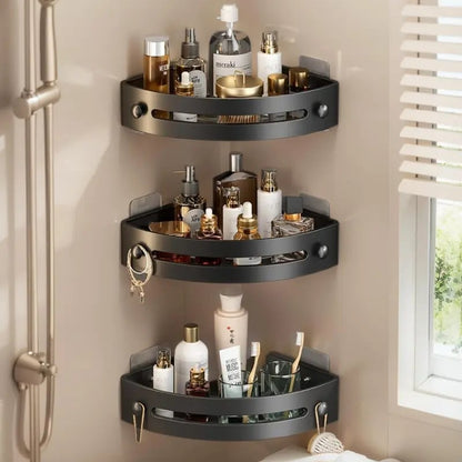 🔥3-Pack Black Triangle Shower Caddy
