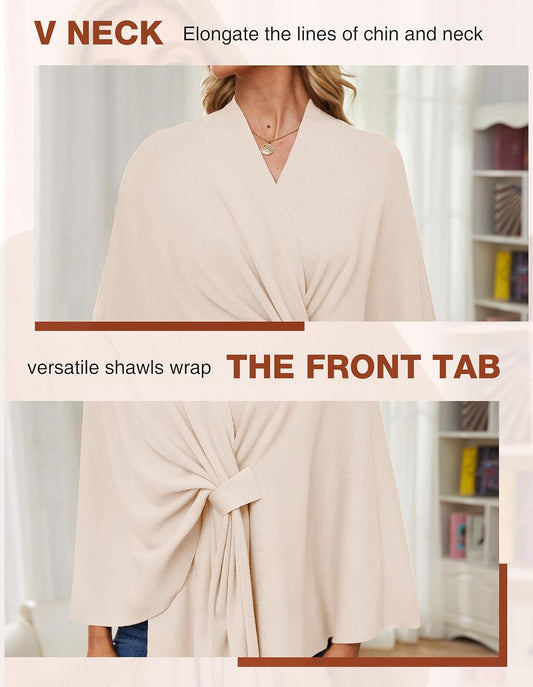Elegant Solid Color Cape Shawl