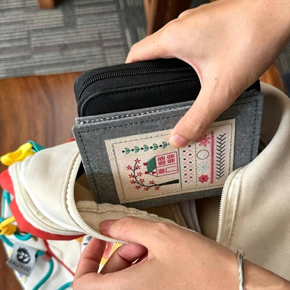 Compact embroidery practice notebook, portable size