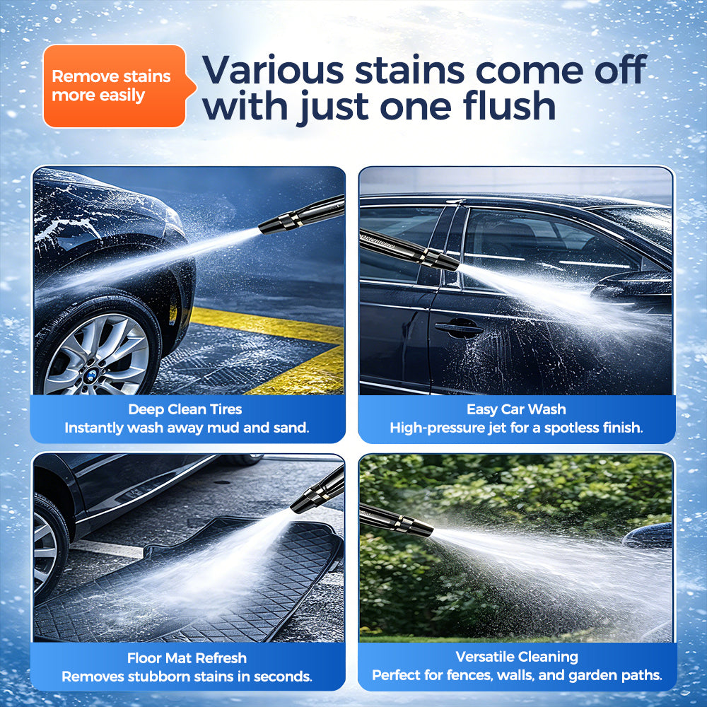 High-pressure water nozzle for car and outdoor cleaning