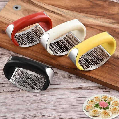 🔥Zero Hand Strain🔥430 Stainless Steel Ring Garlic Press