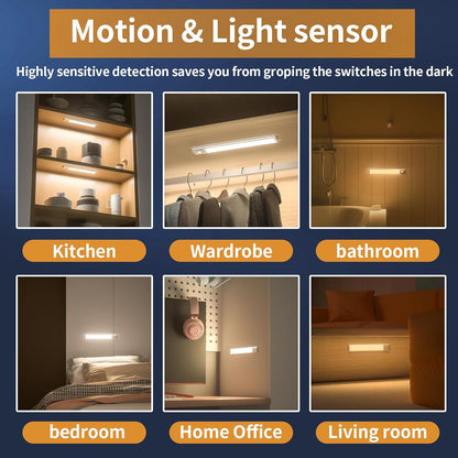 🔥Summer Promotion-💡LED Rechargeable Motion Sensor Under Cabinet Lights💥