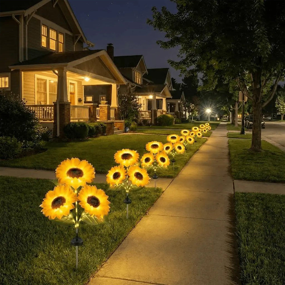 Solar Sunflower Lights – Waterproof Auto On/Off Garden Decor