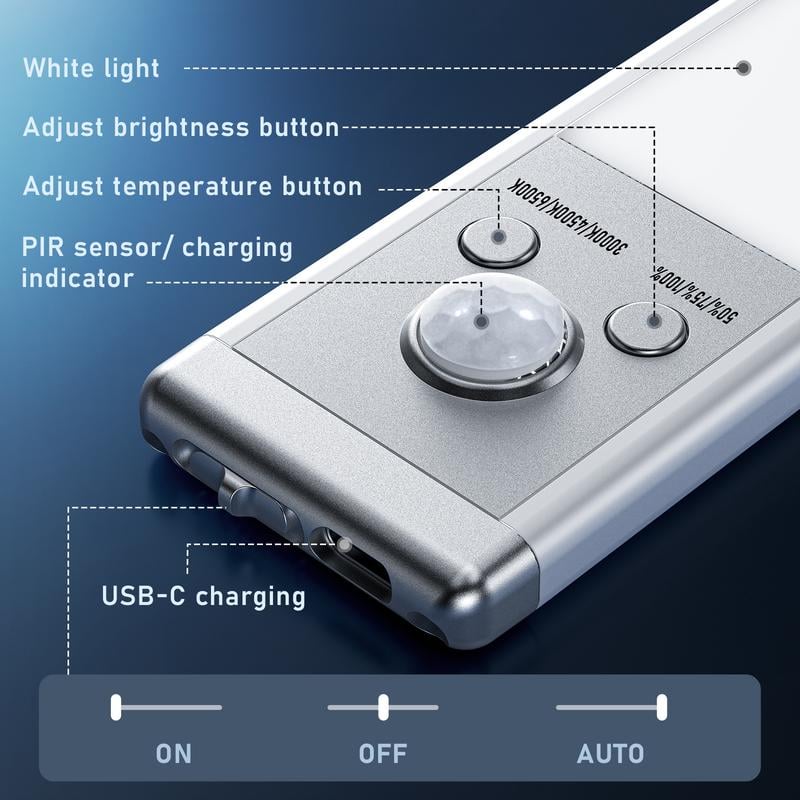 🔥Summer Promotion-💡LED Rechargeable Motion Sensor Under Cabinet Lights💥