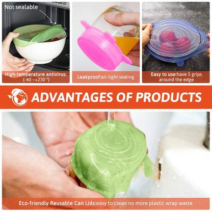 🔥Hot Sale 49%🔥Silicone Cover Stretch Lids Reusable Airtight Food Wrap Covers