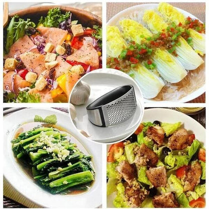 🔥Zero Hand Strain🔥430 Stainless Steel Ring Garlic Press